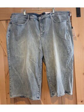 New! NYDJ Capri Size 28W Wide Leg Pedal Crop Jeans Stretch CLAFFECTIO Lift Tuck